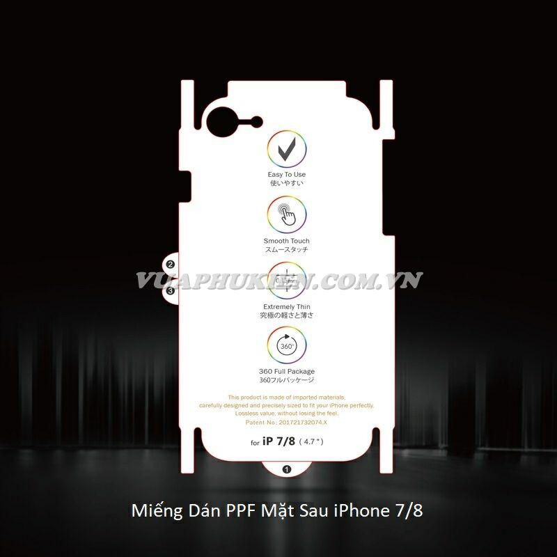 Miếng dán PPF cho iPhone Xs Max/Xr/X/Xs/7/8 Plus/7/8/6/6S Plus/6/6S chống xước và trầy máy