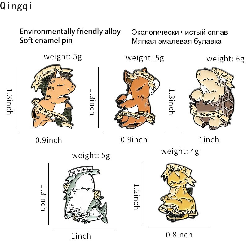 Ghim cài áo Miss Zoe hình động vật hoạt hình đáng yêu