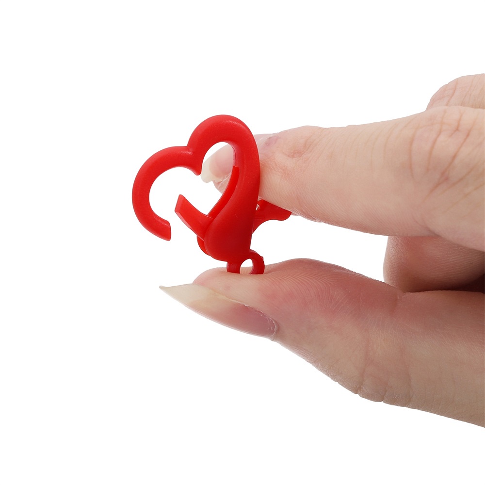 Bộ 30 cái móc nhựa St.kunkka hình trái tim nhiều màu bắt mắt dùng làm trang sức DIY