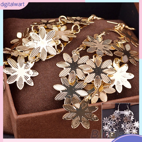 Cặp bông tai hợp kim hình hoa tuyết phong cách trẻ trung cho nữ