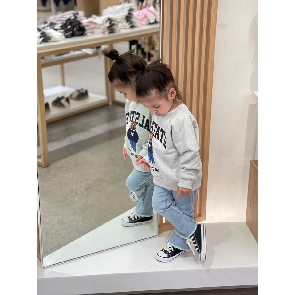 Áo nỉ cổ tròn Calstate cho bé , áo sweater trẻ em unisex bé trai , gái , TP KIDs