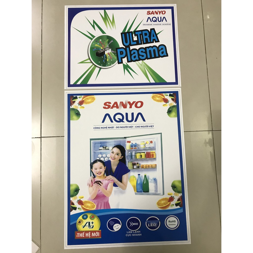 Miếng dán tủ lạnh Sanyo Aqua - Tem dán tủ lạnh Sanyo Aqua