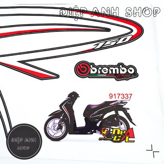 Tem xe SH 2020 Trắng Đỏ - Tem chỉ SH