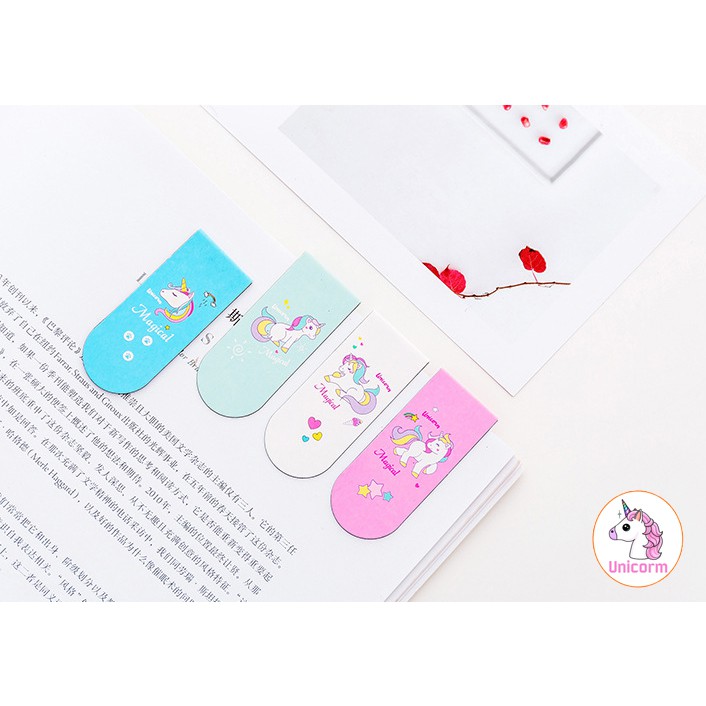 BookMark nam châm unicorn cute  (kẹp đánh dấu trang)