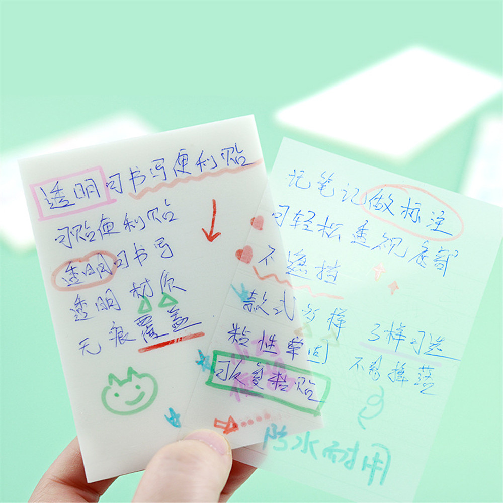 Set 50 giấy ghi chú trong suốt xinh xắn