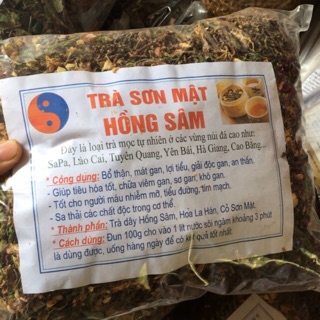 (Mã NSF02P125 giảm 25K) Trà Sơn mật hồng sâm nhiều hoa nhài, cỏ ngọt