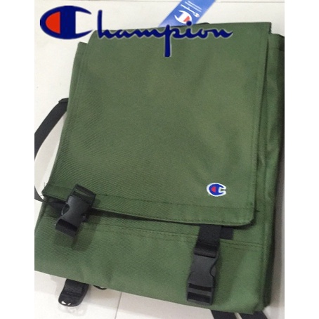 * * Túi Đeo Vai champion Vải canvas Nhẹ Màu Xanh Lá Cây Thời Trang Hàn Quốc Có Sẵn 01 Thương Hiệu Lớn c Chống Nước Cho Học Sinh Trung Học Nam Và Nữ