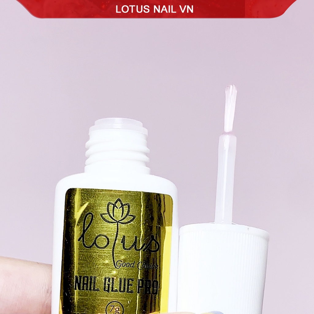 Keo dán móng, nail glue Lotus Pro siêu chắc 7g
