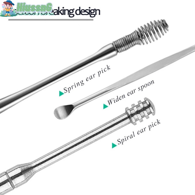 Bộ Dụng Cụ Lấy Ráy Tai Bằng Thép Không Gỉ Tiện Dụng