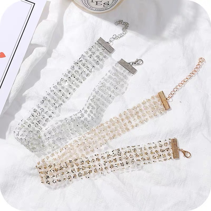 Vòng Đeo Cổ sequin Lấp Lánh Thời Trang