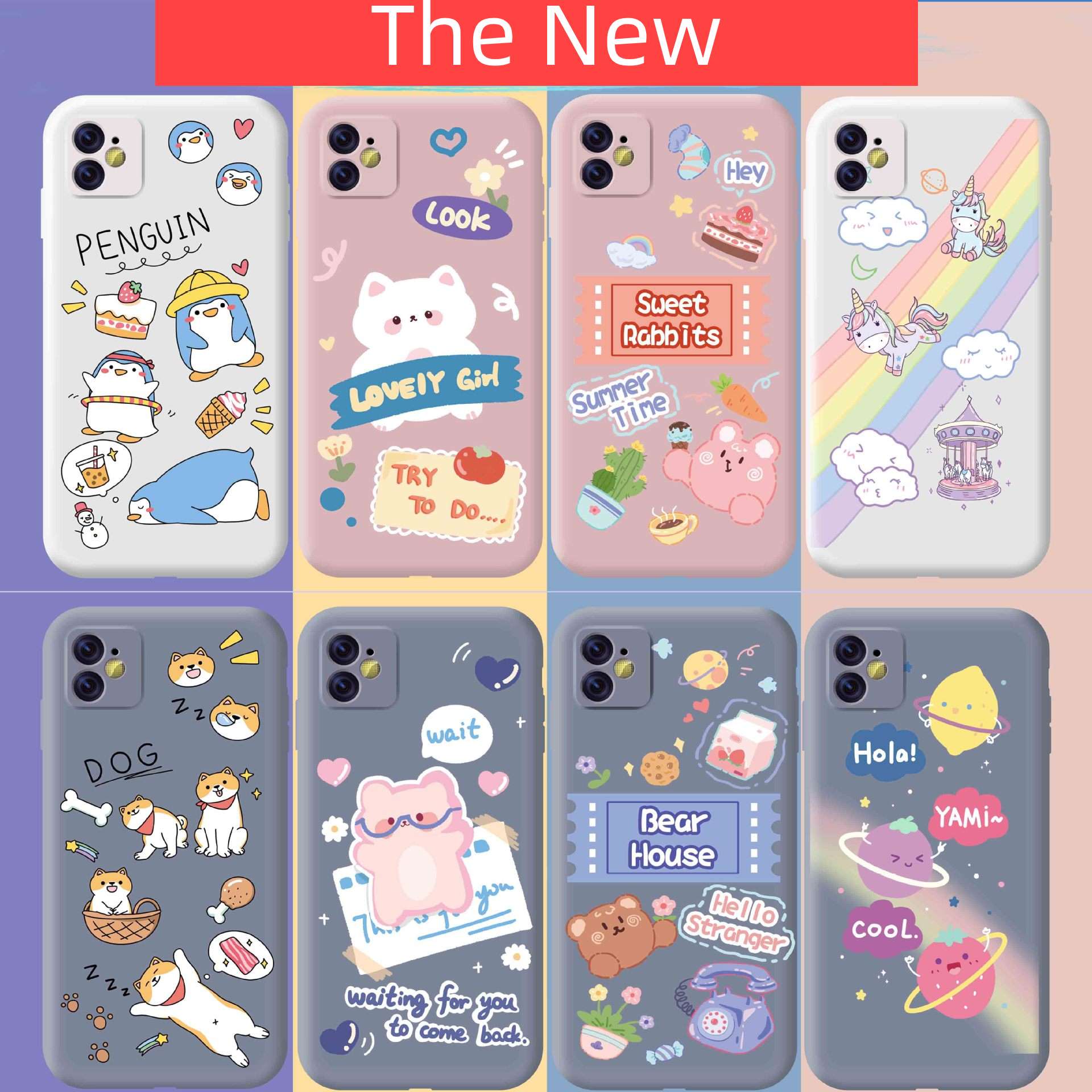 Ốp điện thoại TPU silicon họa tiết hoạt hình dễ thương cho iPhone plus 7 plus 8 plus 11