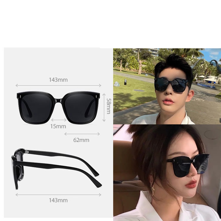 Kính râm nữ thời trang GM Frida 2024 chống tia UV400 tặng kèm bao da và khăn lau đựng kính