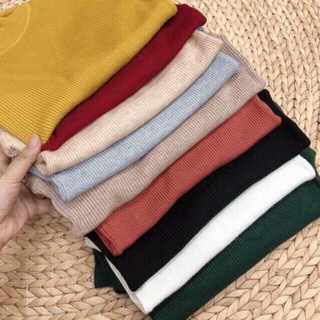 Áo len tăm cổ ba phân hàng QC loại 1 chất mềm mịn