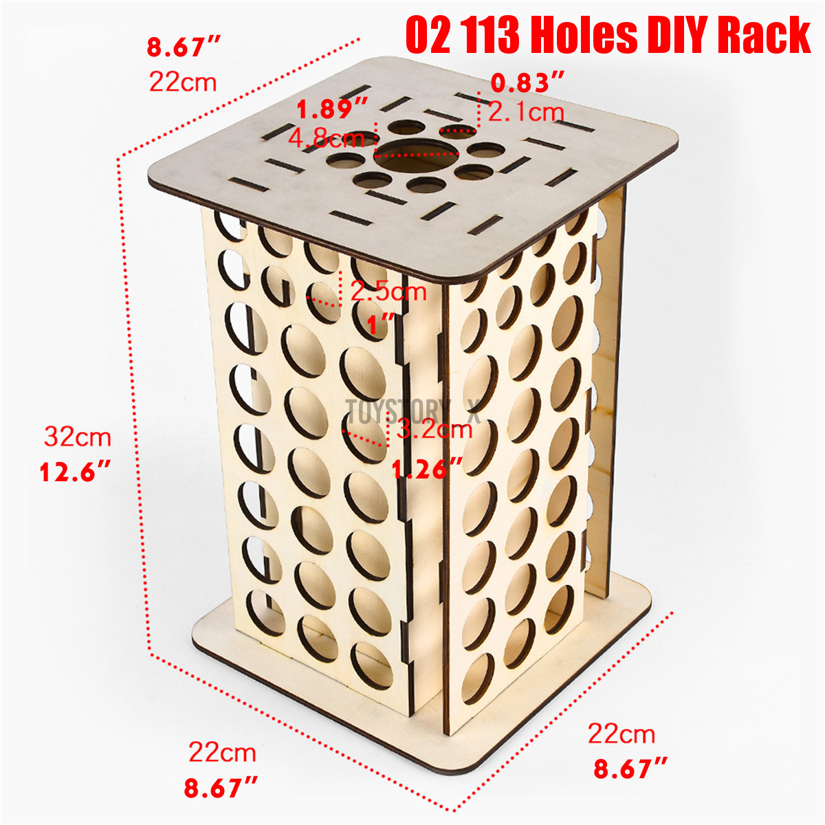 (Hàng Mới Về) kệ gỗ Đựng Lọ Tinh Dầu 113 Lỗ Tiện Dụng