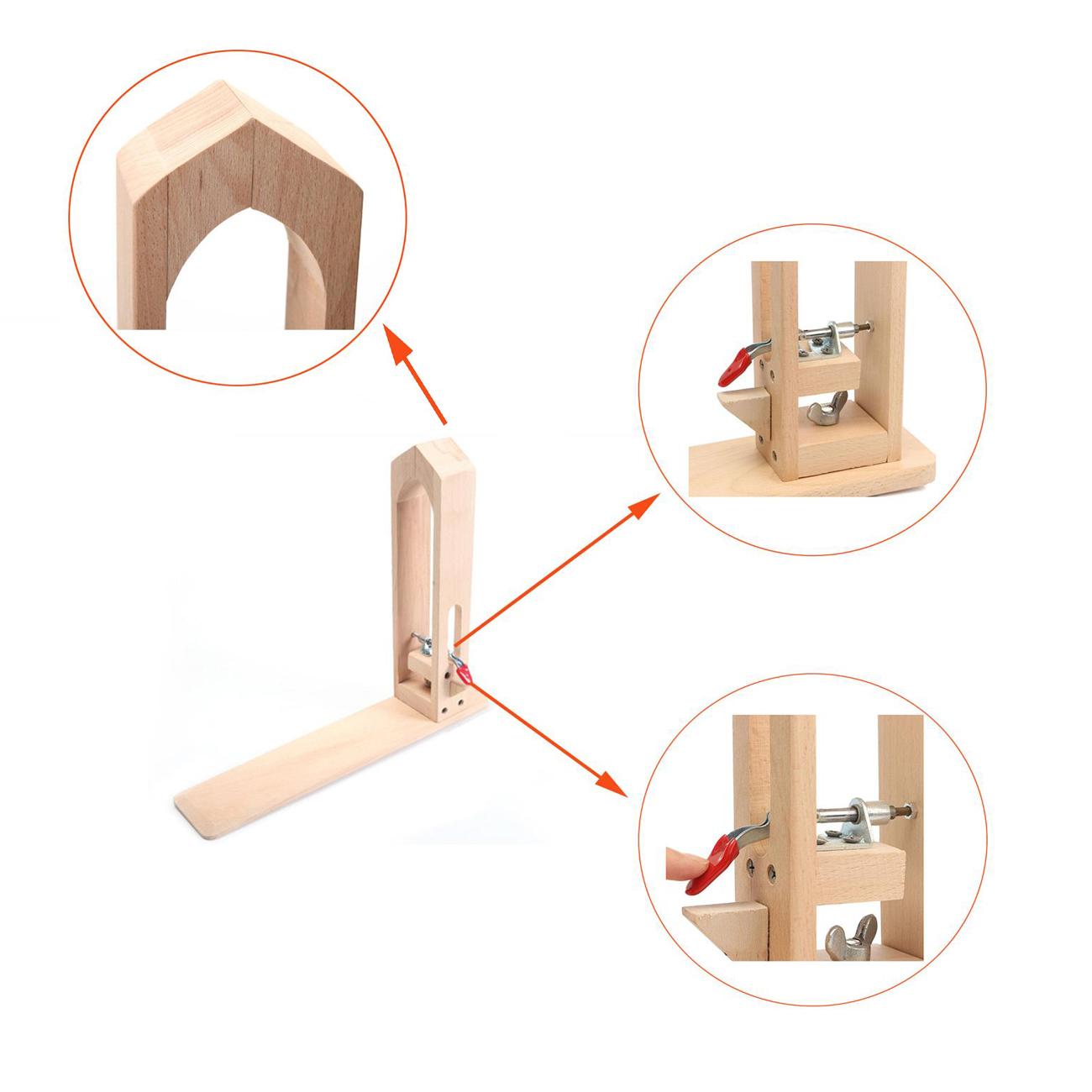 Dụng Cụ Tự Khâu Tay Da Thủ Công Bằng Gỗ, Dụng Cụ Kẹp May Tay