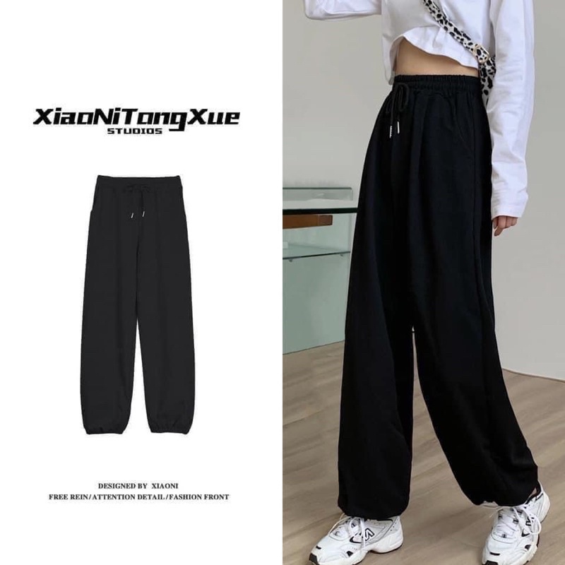 [SIEU SALE] Quần bom chun ống -quần joger trơn unisex full màu (sẵn hàng)