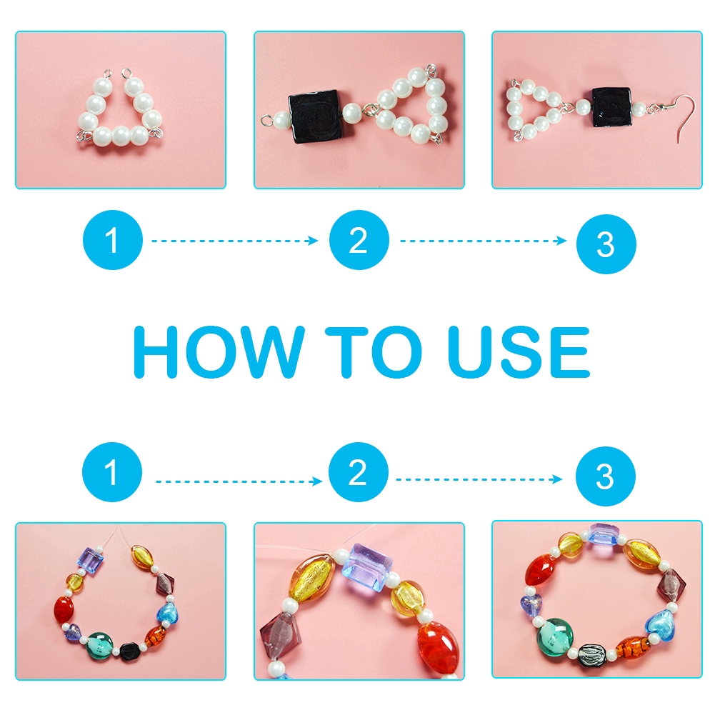 Bộ 10-80 Hạt Xâu Làm Đồ Thủ Công Hoặc 100-500G Nhiều Màu Sắc