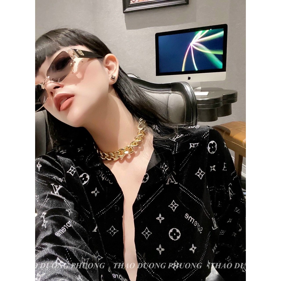 Áo sơ mi nhung ép nhũ sang chảnh _ Hàng loại 1 đủ size nhiều mẫu hot