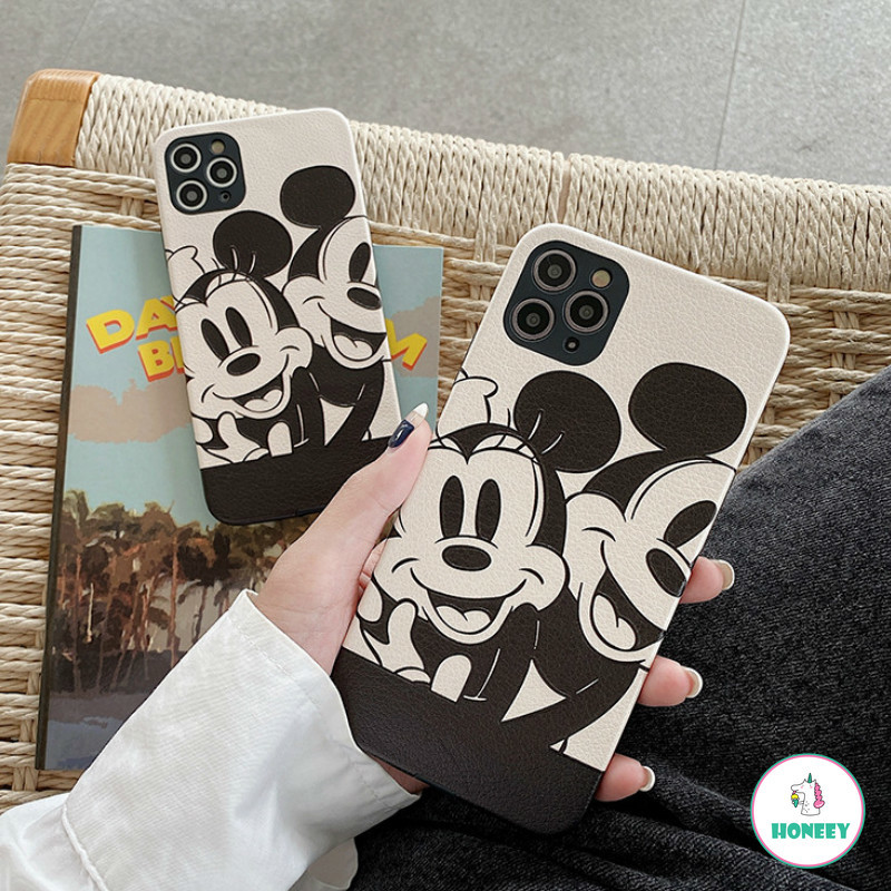 Ốp Điện Thoại Da Mềm In Hình Chuột Black Mouse Và Minne Cho iPhone 12 11 Pro Max X Xs Max Xr 8 7 Plus Se 2020 | BigBuy360 - bigbuy360.vn