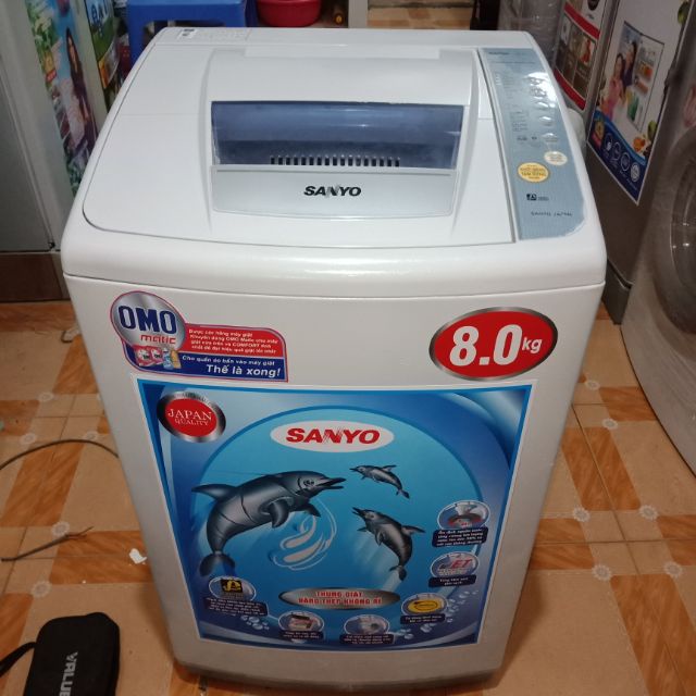 miếng dán máy giặt Tem dán máy giặt sanyo tranh tranh trí máy giặt tem trang tri máy giặt (tặng keo dán)