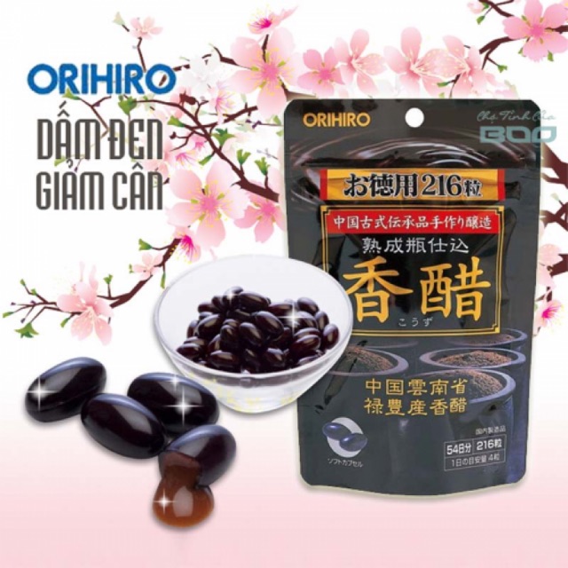 Dấm đen giảm cân Nhật Bản Orihiro 216 viên