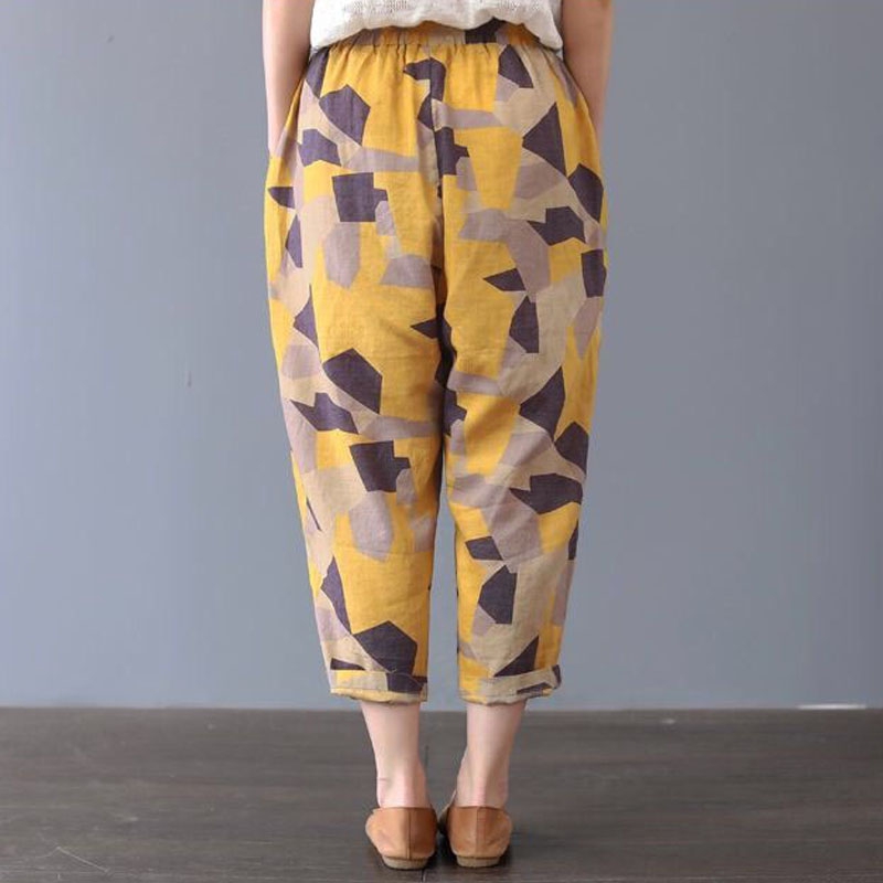 Quần dài lưng thun in họa tiết phong cách boho thời trang cho nữ | BigBuy360 - bigbuy360.vn