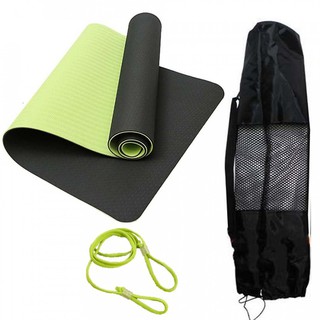 Thảm Tập Yoga 2 Lớp TPE + Túi Đựng Thảm Tập Yoga + Dây Buộc Thảm Tập Yoga