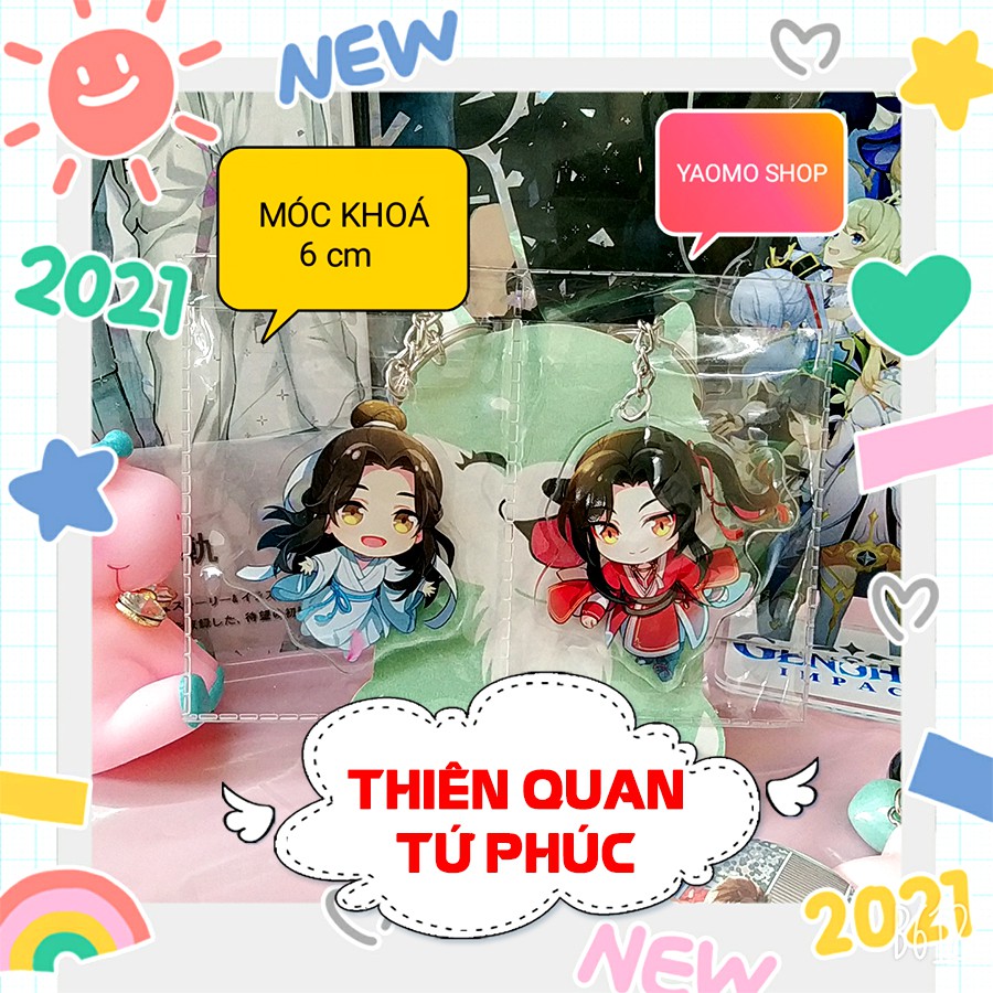 Móc khóa Thiên Quan Tứ Phúc - Hoa Thành - Tạ Liên - móc khóa đam mỹ tiểu thuyết Mặc Hương Đồng Khứu