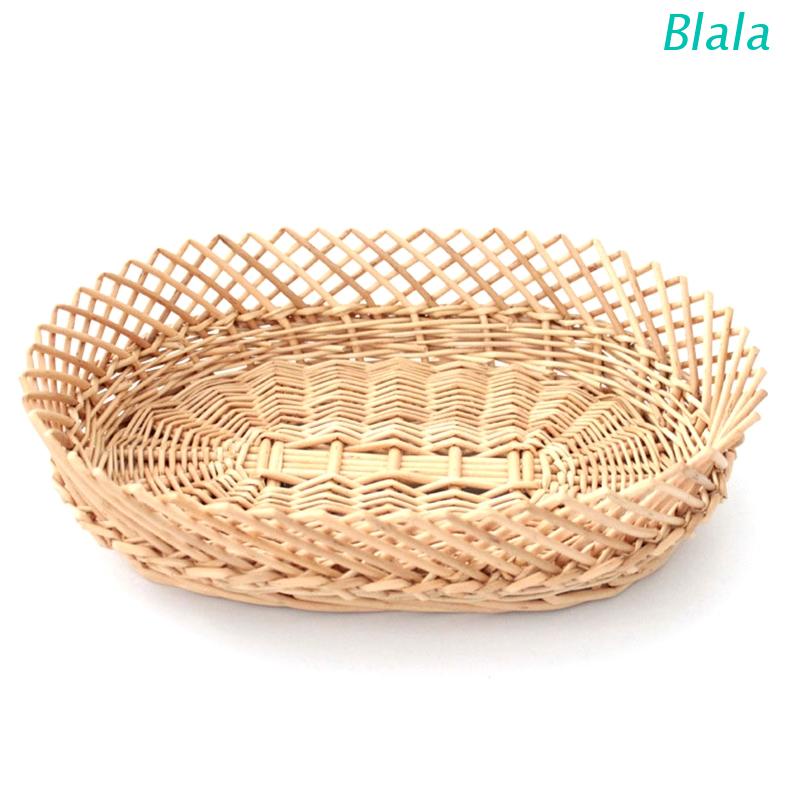 Giỏ Đan Mây Hình Oval Dùng Đựng Trái Cây/Bánh Bao/Đồ Ăn Vặt Tiện Dụng