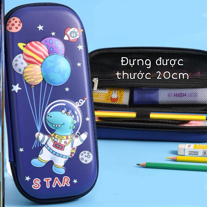 Hộp Bút, Bóp Viết In Nổi 3D Bọc vải, Hình hoạt hình Dễ Thương Sáng Tạo Cho Bé Trai, Bé Gái - TIỆM NHÀ SU