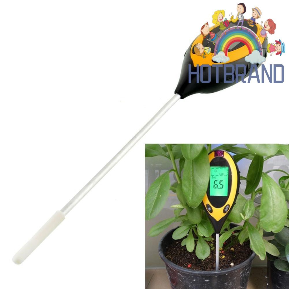 Máy Đo Độ Ẩm, Nhiệt Độ Ánh Sáng 4 Trong 1 Màn Hình Lcd Cho Đất Trồng Cây