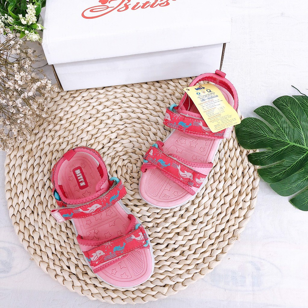 Sandal bé gái BlTIS 24-27 ❤️FREESHIP❤️ Dép quai hậu nhỉ cá heo quai dán đế siêu nhẹ DEG000500