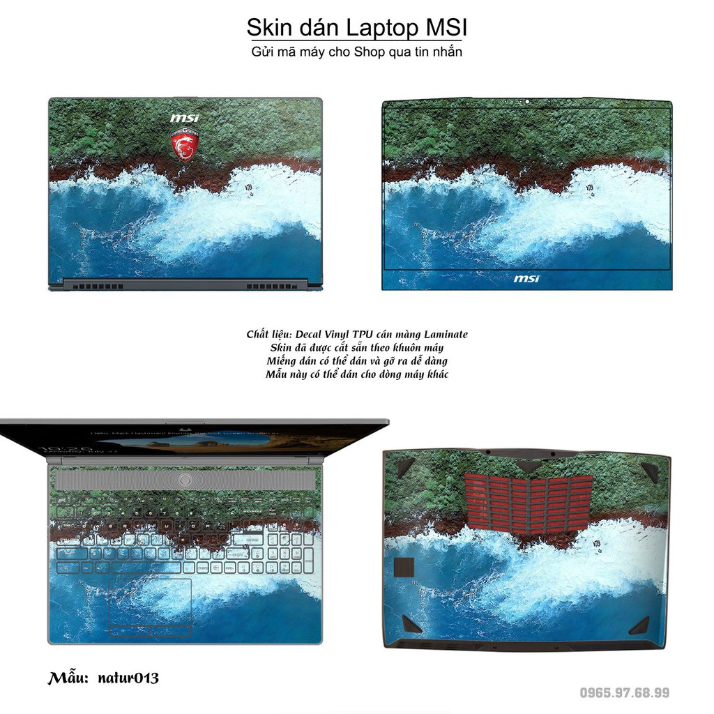 Skin dán Laptop MSI in hình thiên nhiên nhiều mẫu 2 (inbox mã máy cho Shop)