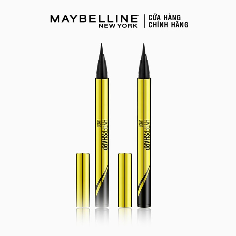 [Bộ trang điểm] Bộ đôi bút kẻ mắt nước siêu sắc mảnh không lem, trôi Hyper Sharp Maybelline New York