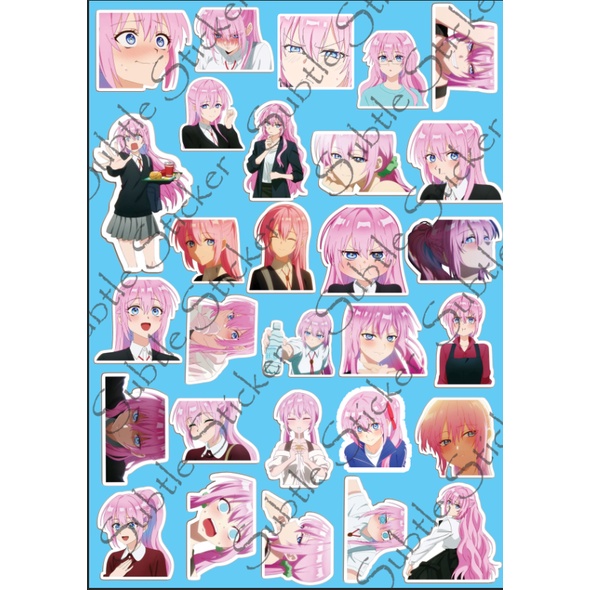 - Set 10/15/30 Sticker Shikimori anime Bạn gái tôi còn ngầu hơn cả tôi dán trang trí