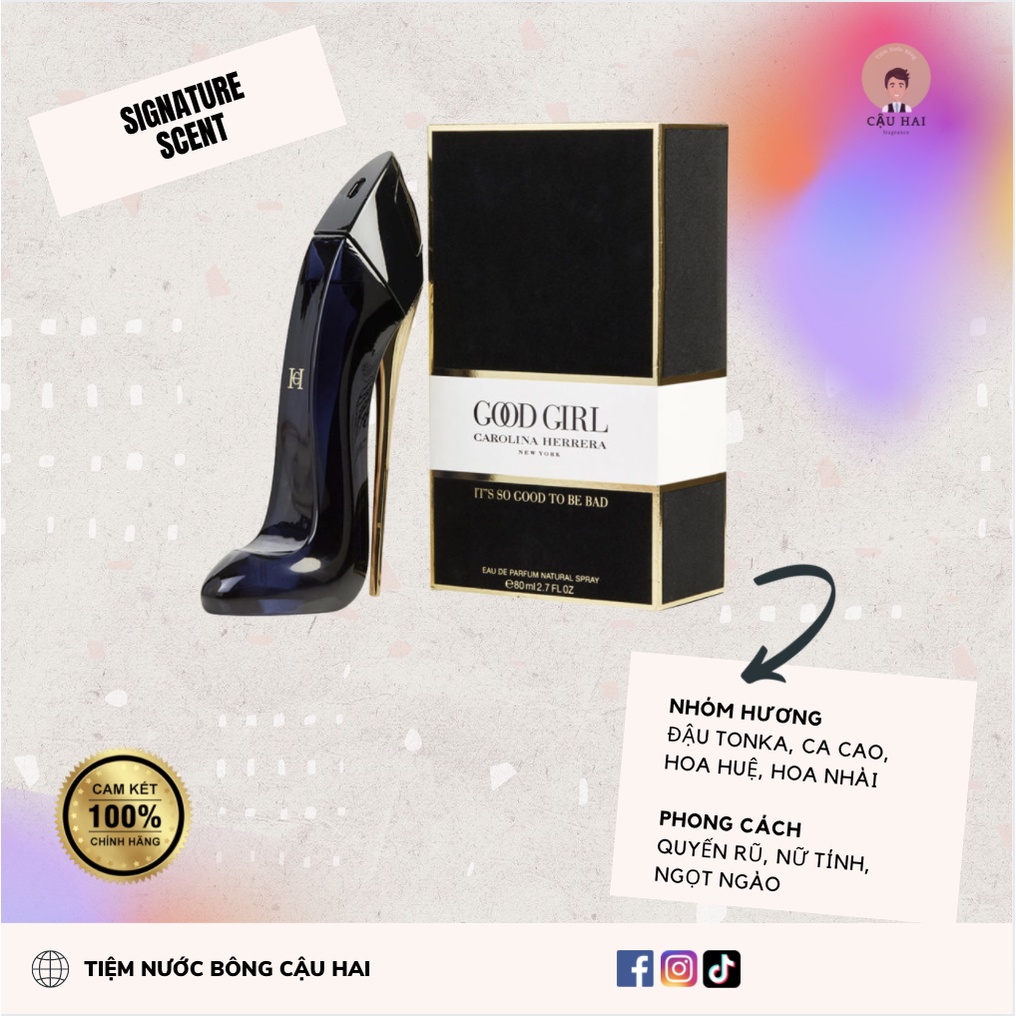Nước Hoa Nữ Good Girl Guốc Đen Cao Cấp Thơm Lâu Chai 10ml | BigBuy360 - bigbuy360.vn
