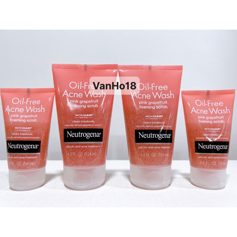 Sữa Rửa Mặt Neutrogena Oil-Free Acne Wash Pink Grapefruit Foaming Scrub