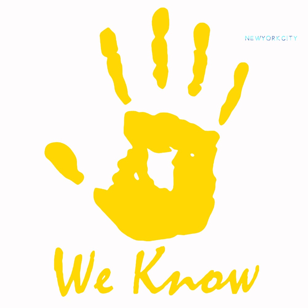 Miếng Dán Phản Quang Họa Tiết We Know Hand Palm Trang Trí Xe Hơi Laptop Phong Cách Giáng Sinh