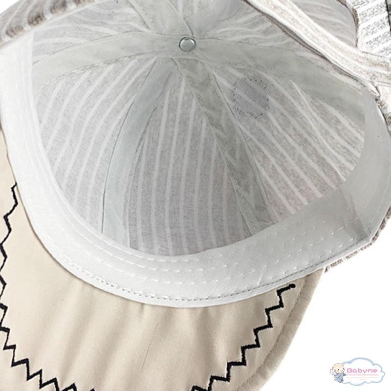 Mũ lưỡi trai kẻ sọc đính đôi tai dễ thương cho bé