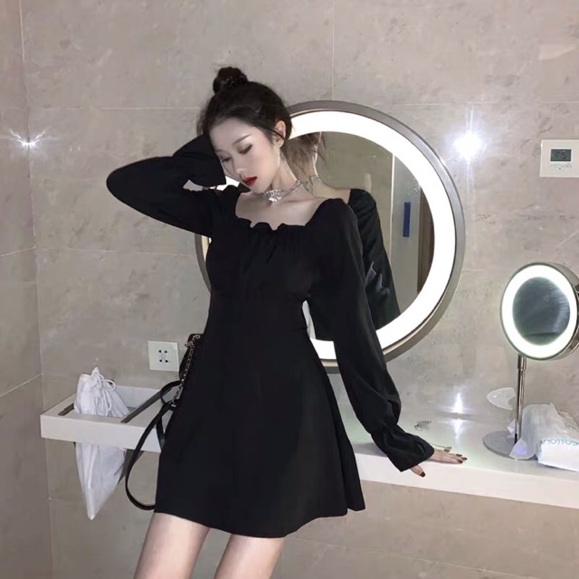 Đầm Tiểu Thư Dáng Ngắn Đan Dây Chéo Sau Lưng ✨🖤