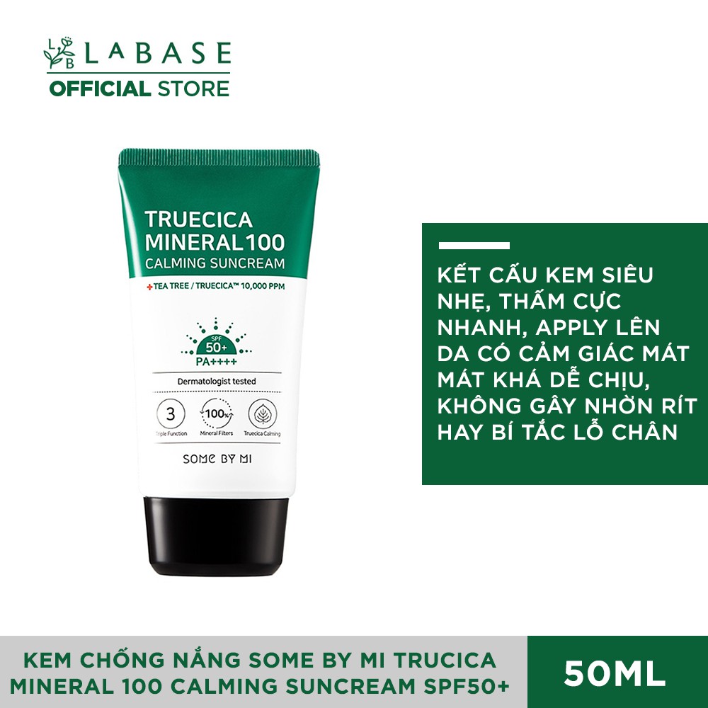 Kem Chống Nắng Some By Mi Truecica Mineral 100 Calming Tone Up Suncream 50PA++++ 50 - Hàng Bán Nhập Khẩu