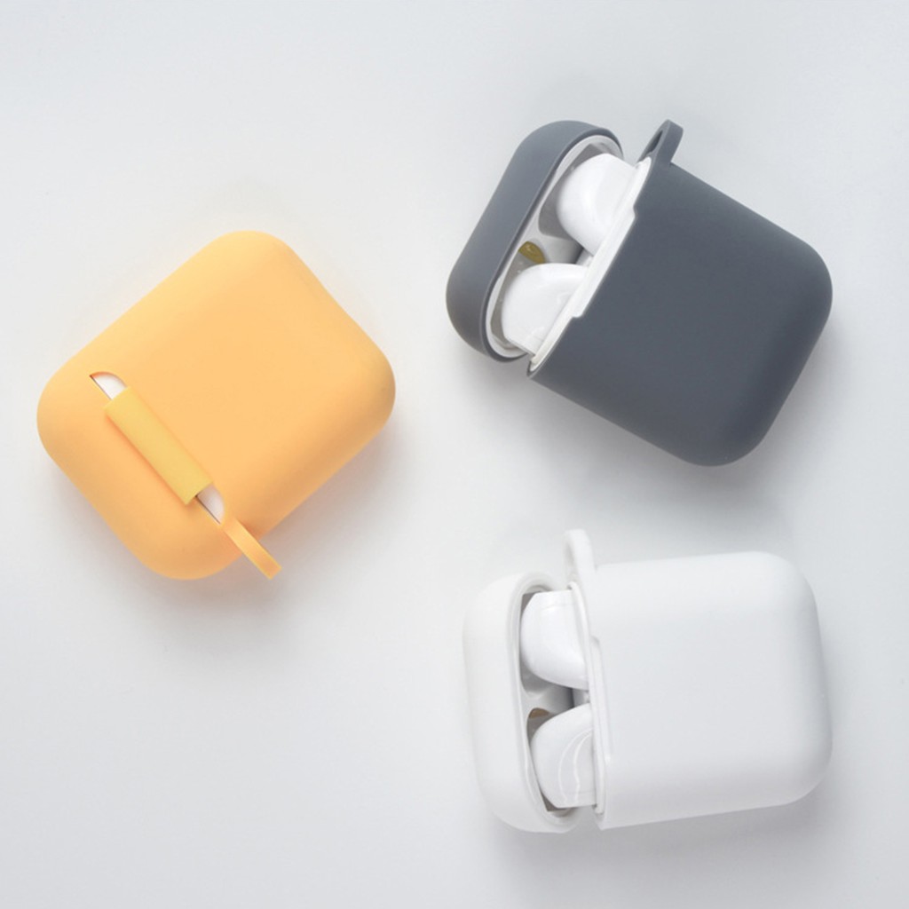 Vỏ Bảo Vệ Hộp Sạc Tai Nghe Airpods 1 / 2 Bằng Silicon Chống Bụi / Trầy Xước Tiện Dụng