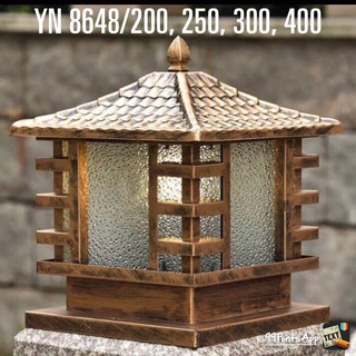 Đèn trụ cổng kiểu chùa (mẫu 1)