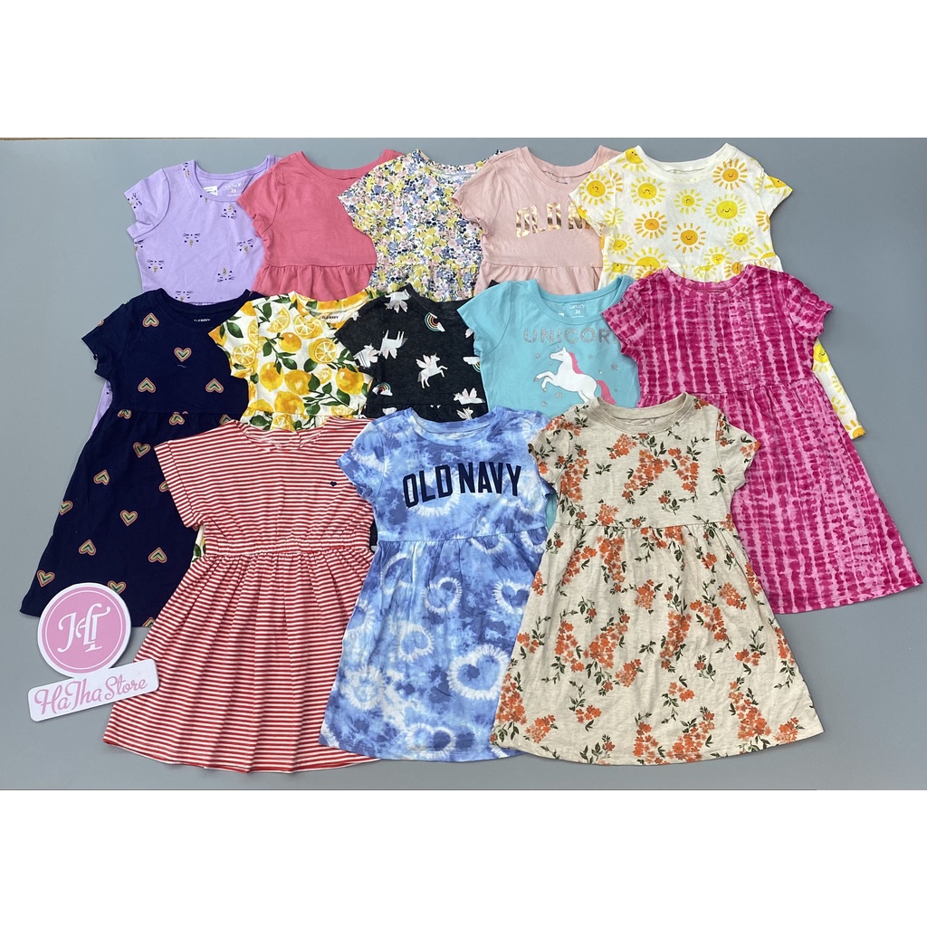Dress / Đầm thun 0ldN4vy cho bé gái (11-19kg)