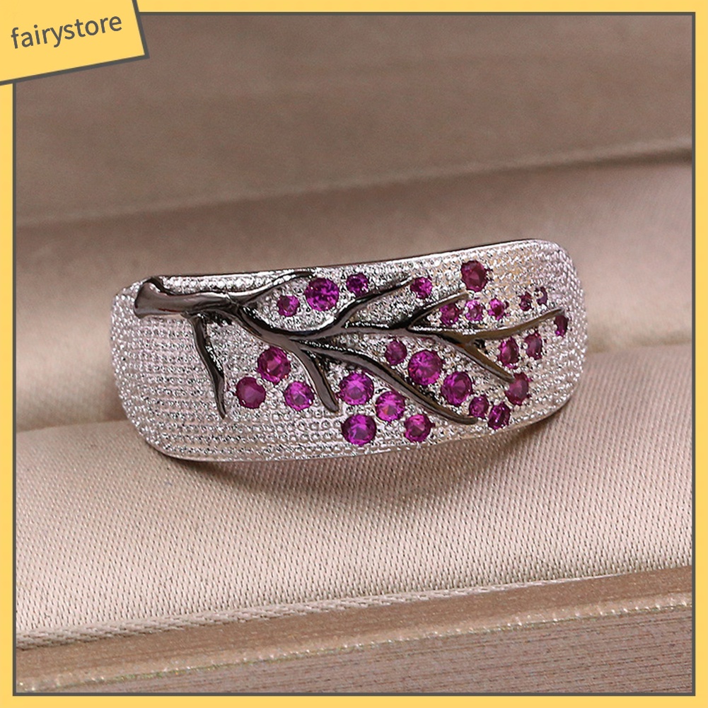 Nhẫn hợp kim hình hoa đính đá xinh xắn cho nữ