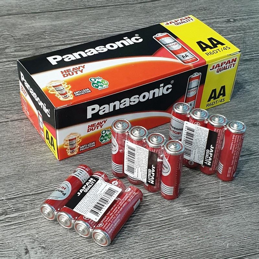Hộp 60 viên Pin Panasonic AA cacbon tiểu  LR6DT/4S hàng nhập khẩu Indonesia