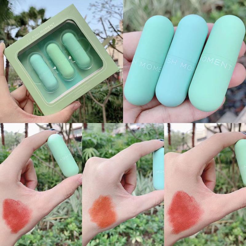 Set 3 Son Môi Mini Hình Viên Con Nhộng Không Phai Màu Lâu Trôi | BigBuy360 - bigbuy360.vn