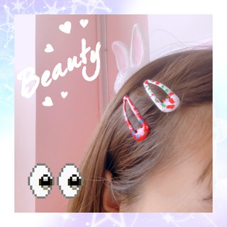 Bộ 6 cái kẹp tóc màu đỏ dễ thương