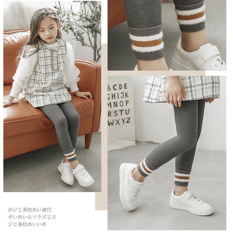 Quần legging lót lông xuất Hàn dư xịn cho bé _SAMKID