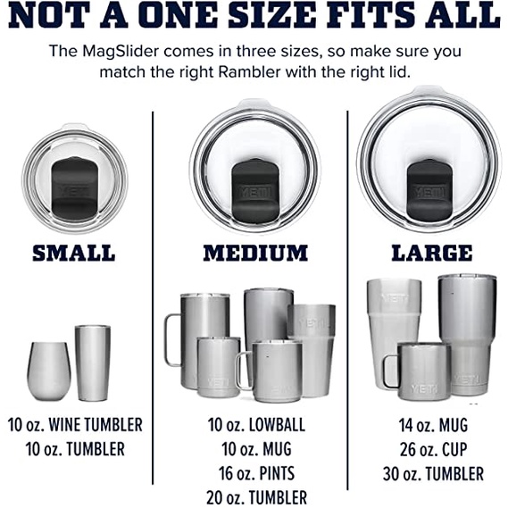 Nắp YETI Magslider cho Rambler 10 fl. oz. Lowball, 14 fl. oz. Mug, 26 fl. oz. Cup, 30 fl. oz. Tumbler